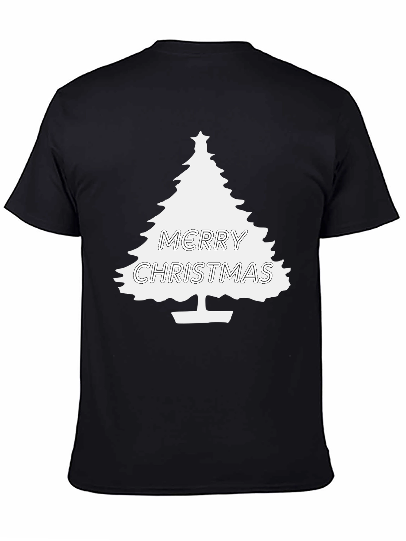 Merry Christmas Tree Graphic T-Shirt