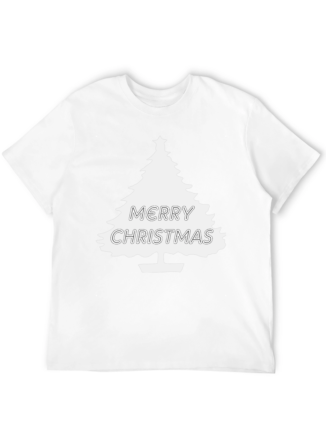 Merry Christmas Tree Graphic T-Shirt