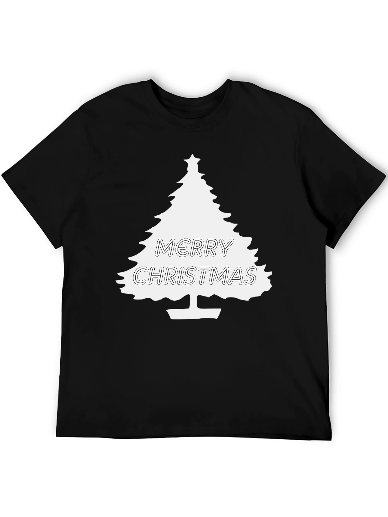Merry Christmas Tree Graphic T-Shirt