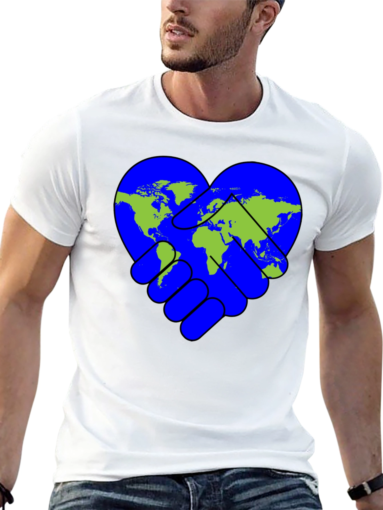 World Peace Handshake Heart T-Shirt