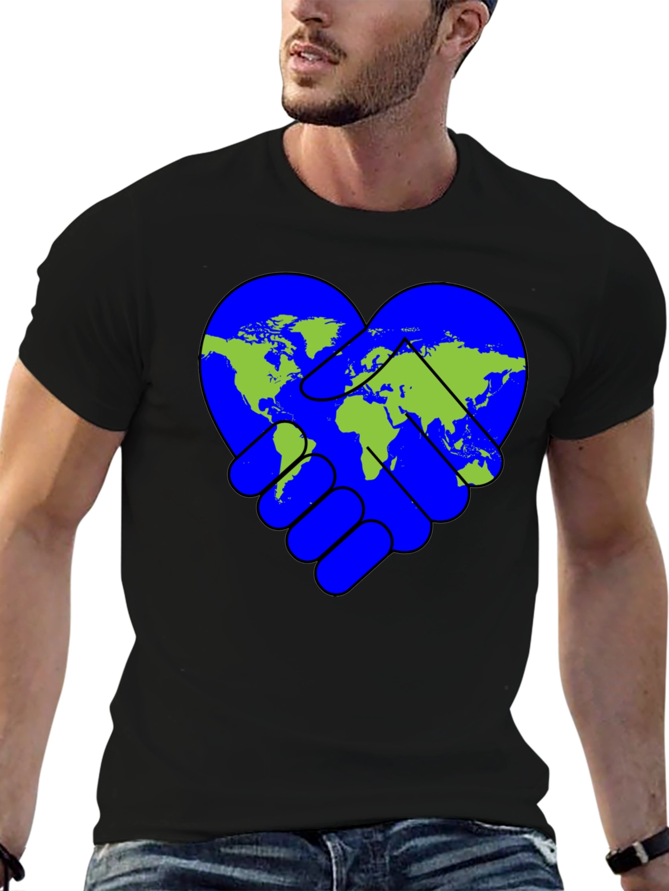 World Peace Handshake Heart T-Shirt