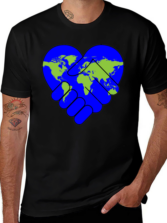 World Peace Handshake Heart T-Shirt