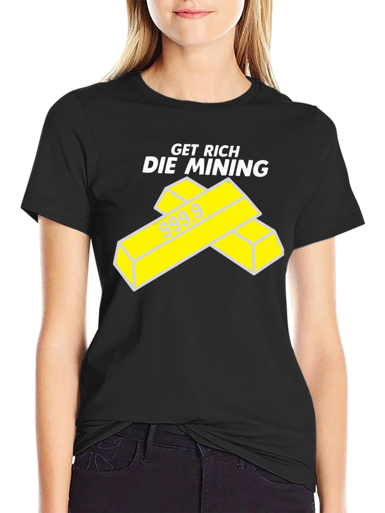 Get Rich Die Mining Black T-Shirt