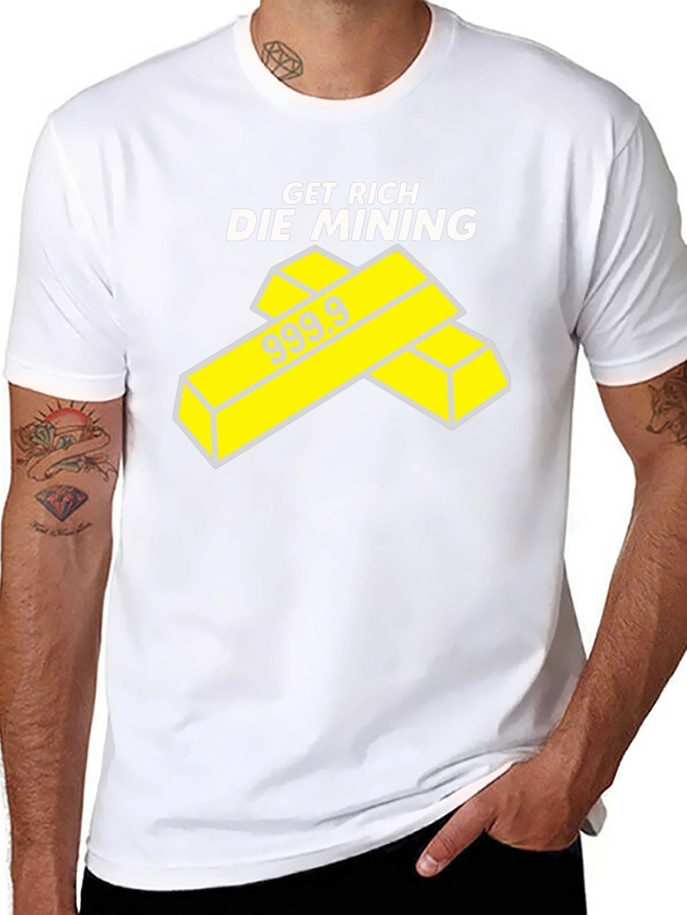 Get Rich Die Mining Black T-Shirt