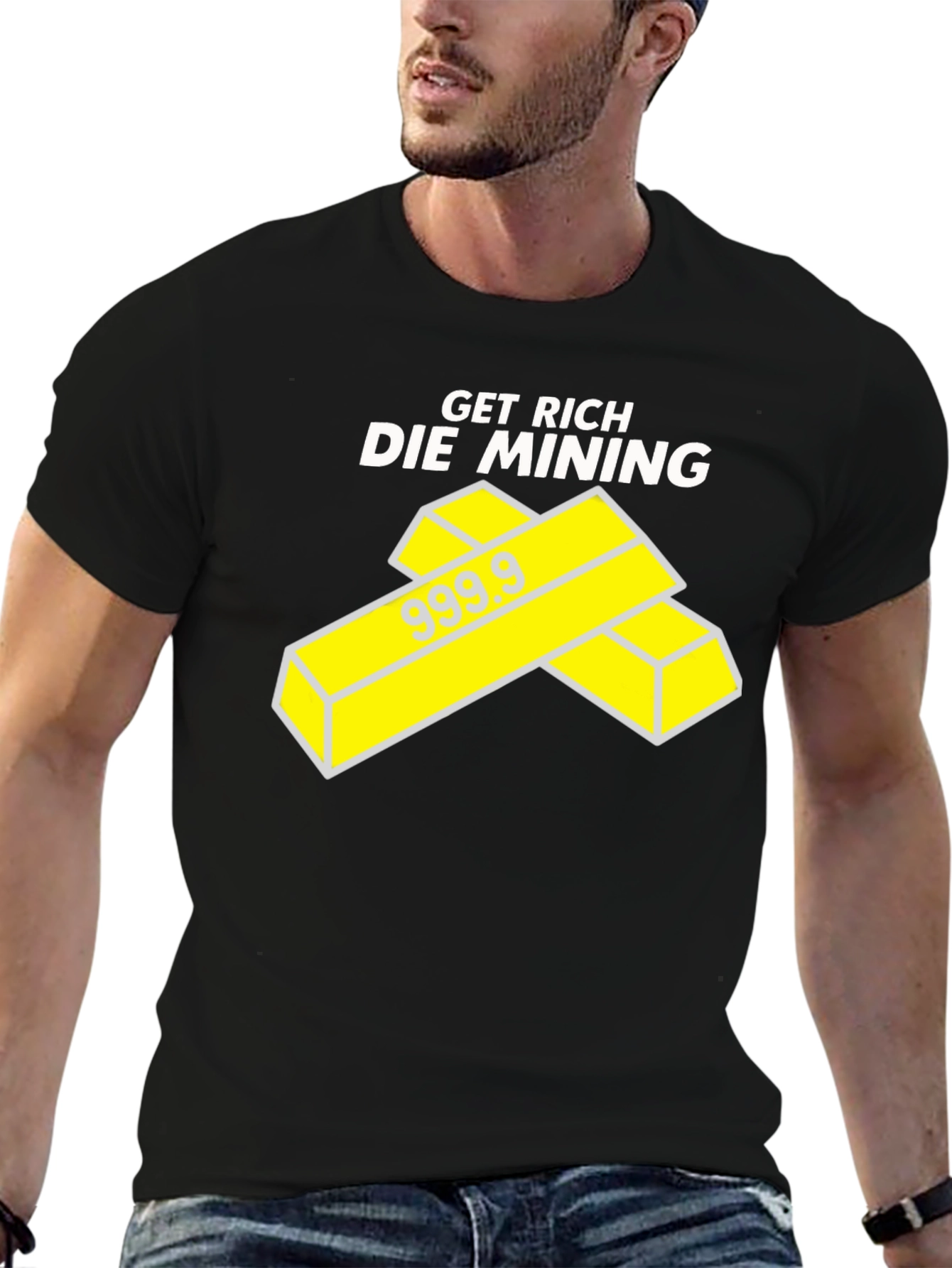 Get Rich Die Mining Black T-Shirt