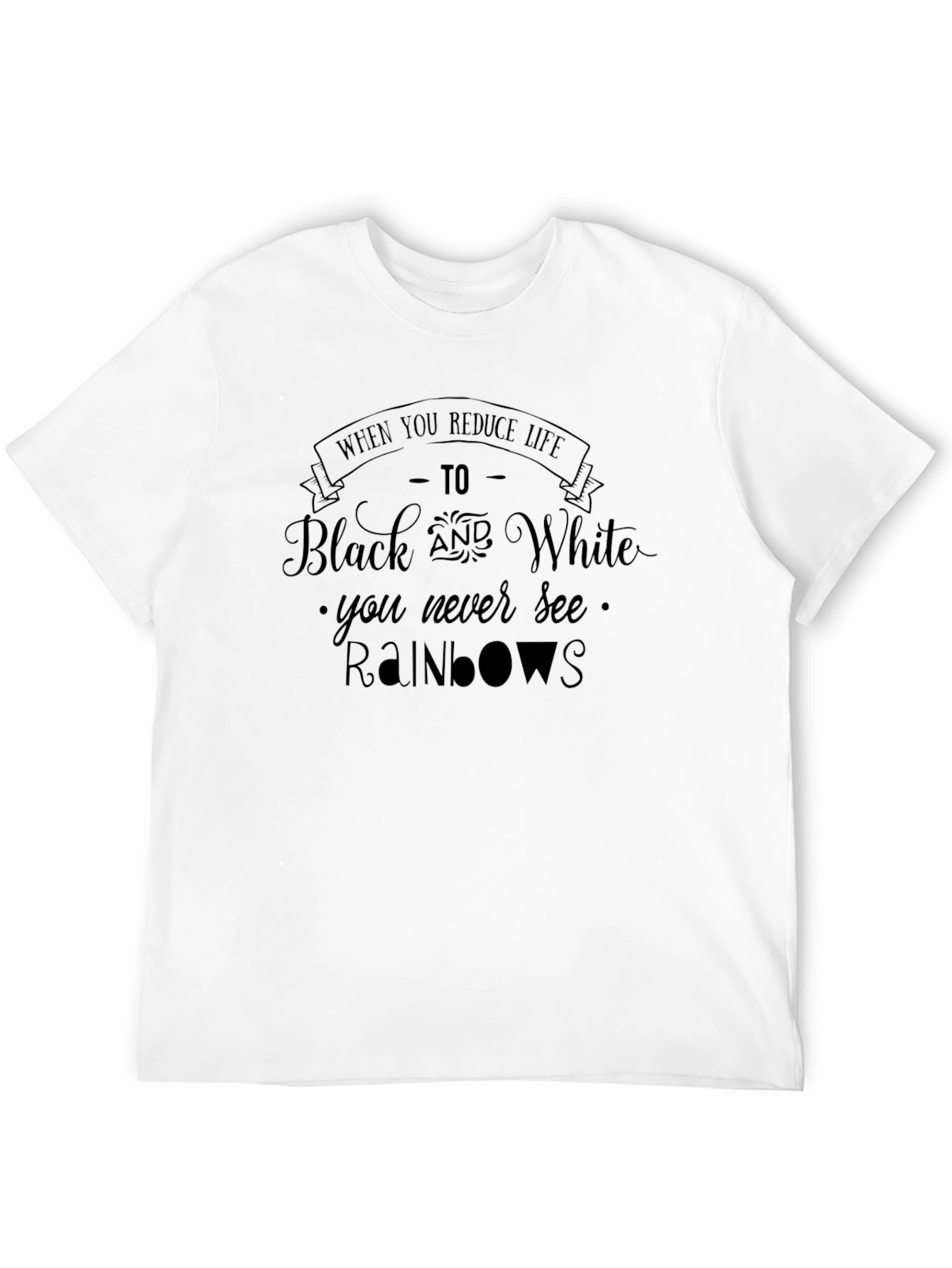 Black Rainbows Graphic T-Shirt