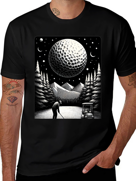Golf Moon T-Shirt - Unique Graphic Tee