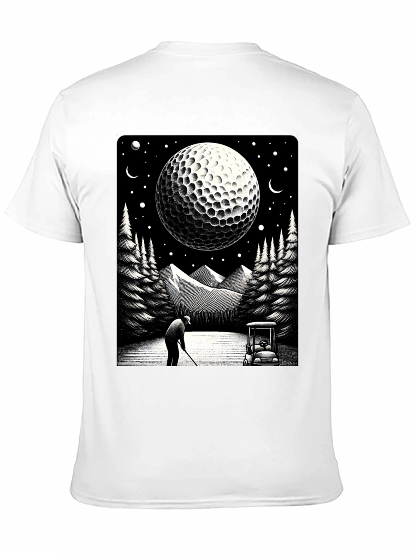 Golf Moon T-Shirt - Unique Graphic Tee