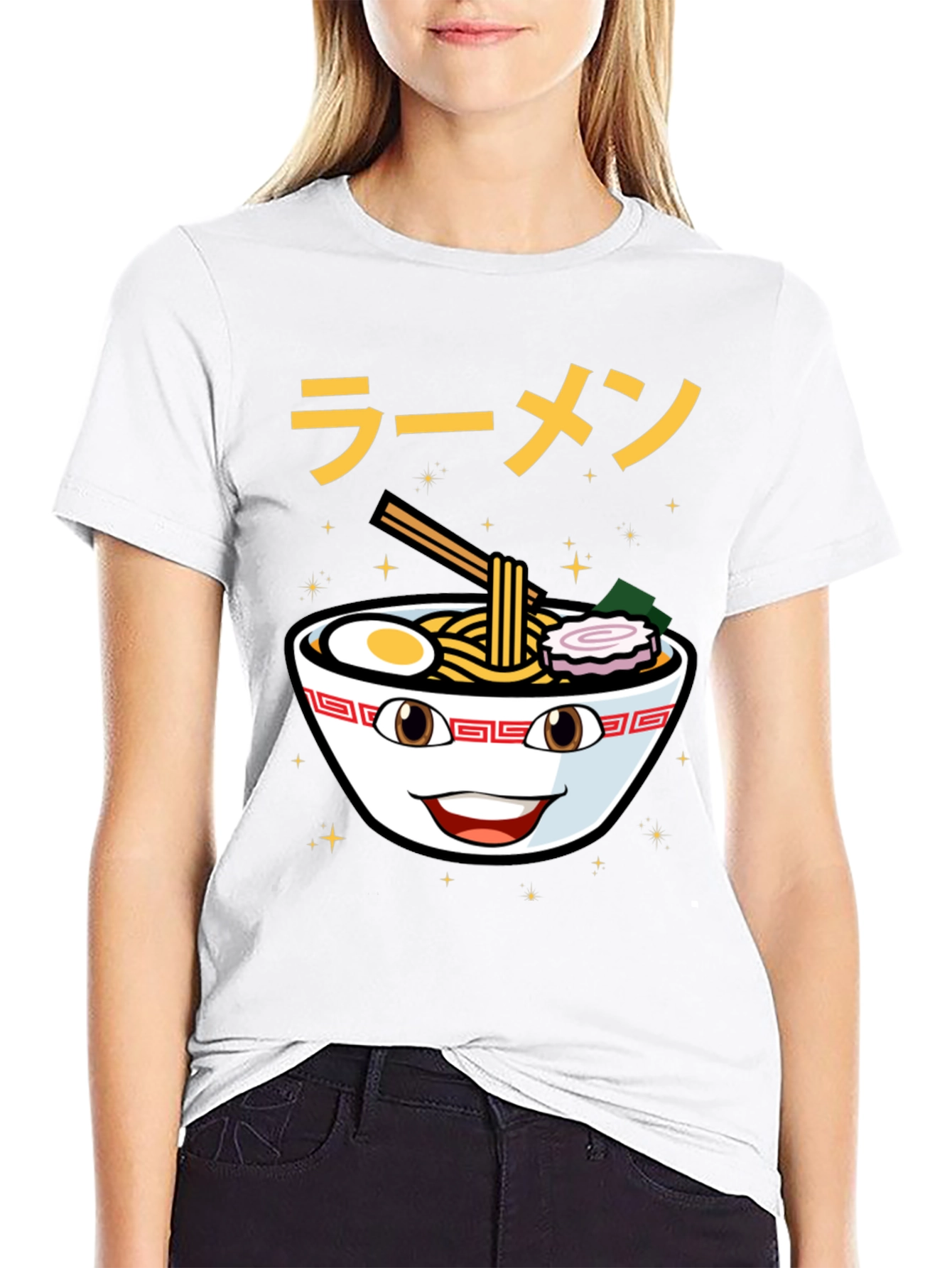 Ramen Bowl Graphic Tee - Novelty Food T-Shirt