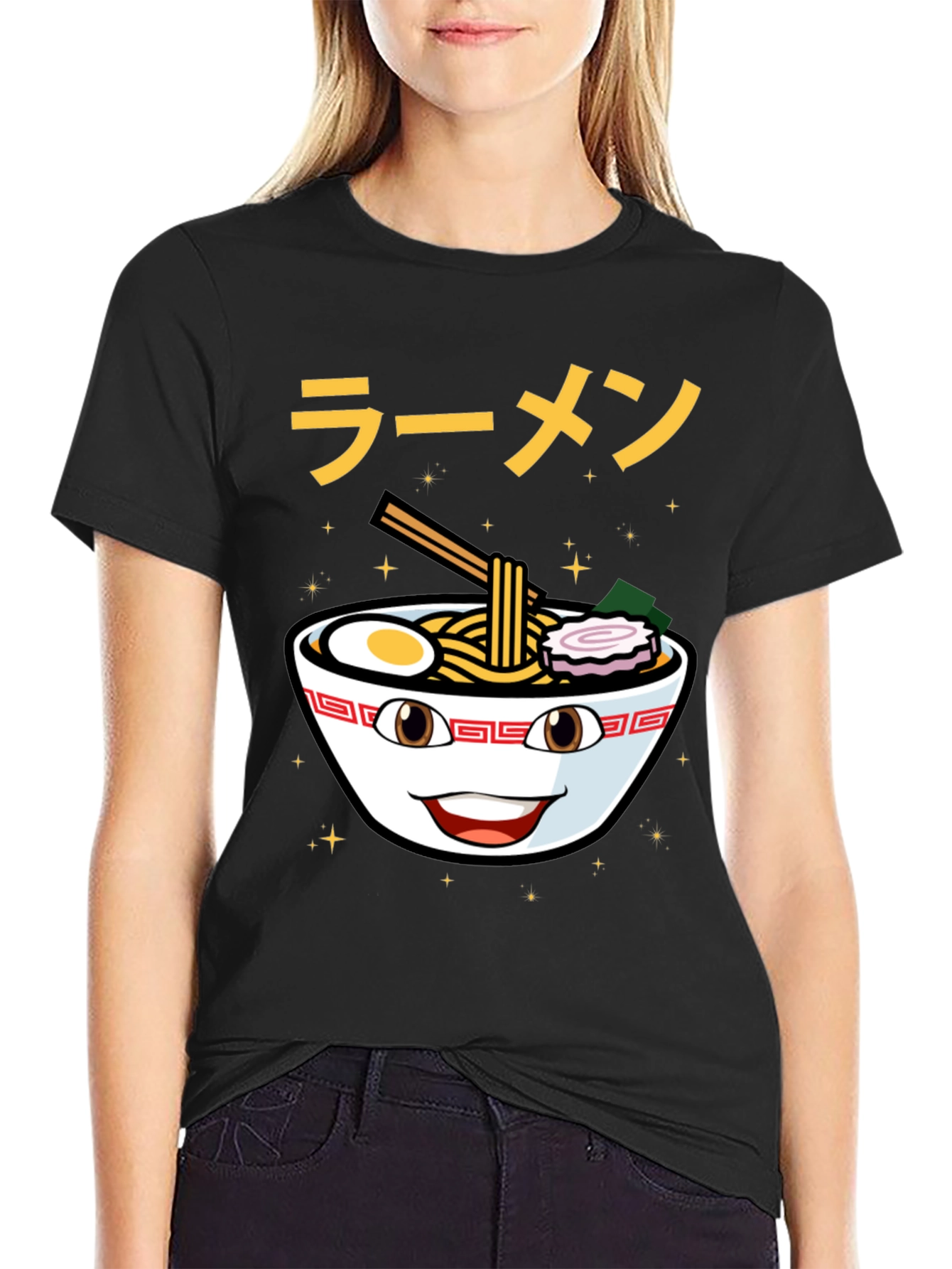 Ramen Bowl Graphic Tee - Novelty Food T-Shirt