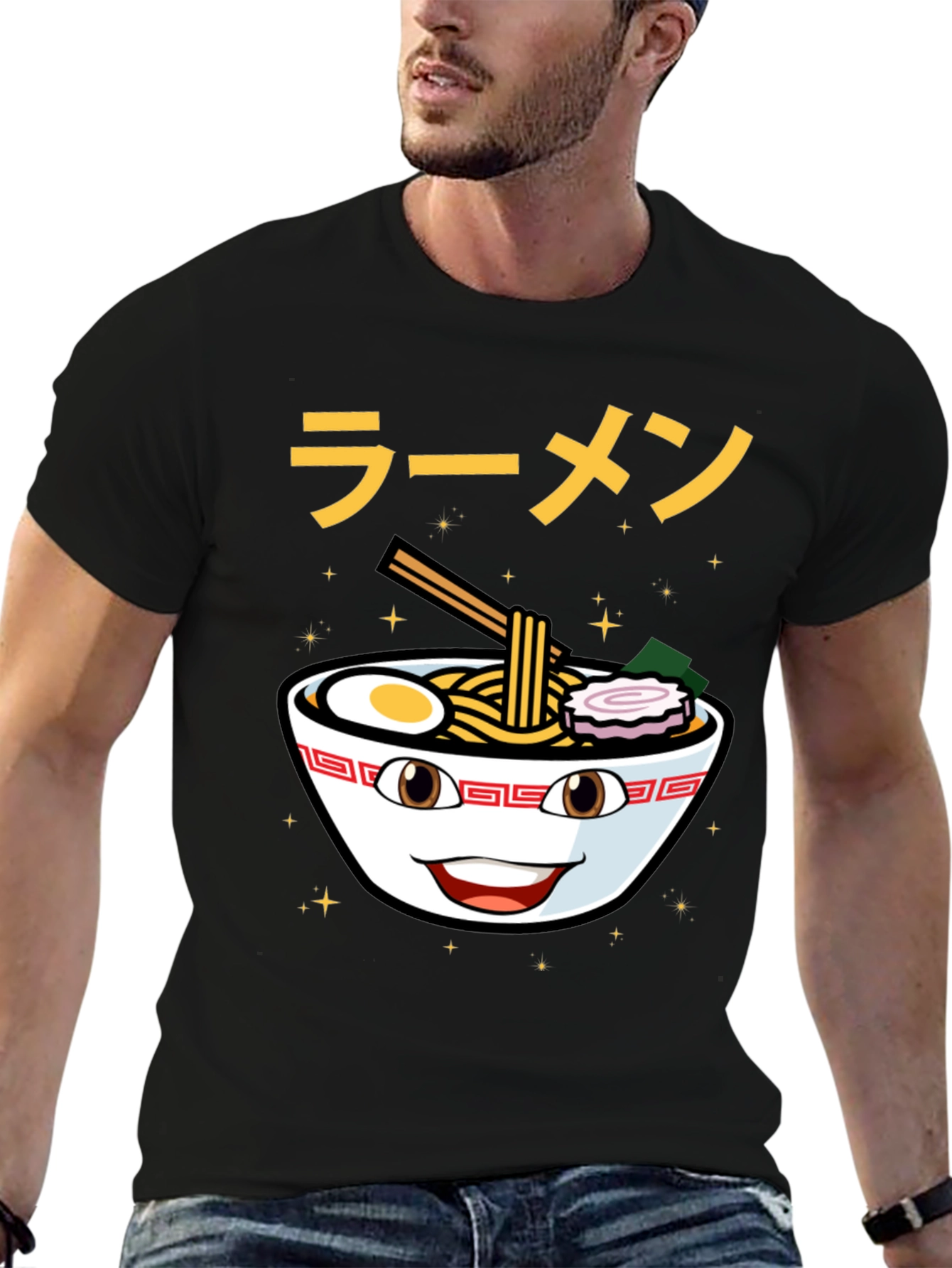 Ramen Bowl Graphic Tee - Novelty Food T-Shirt