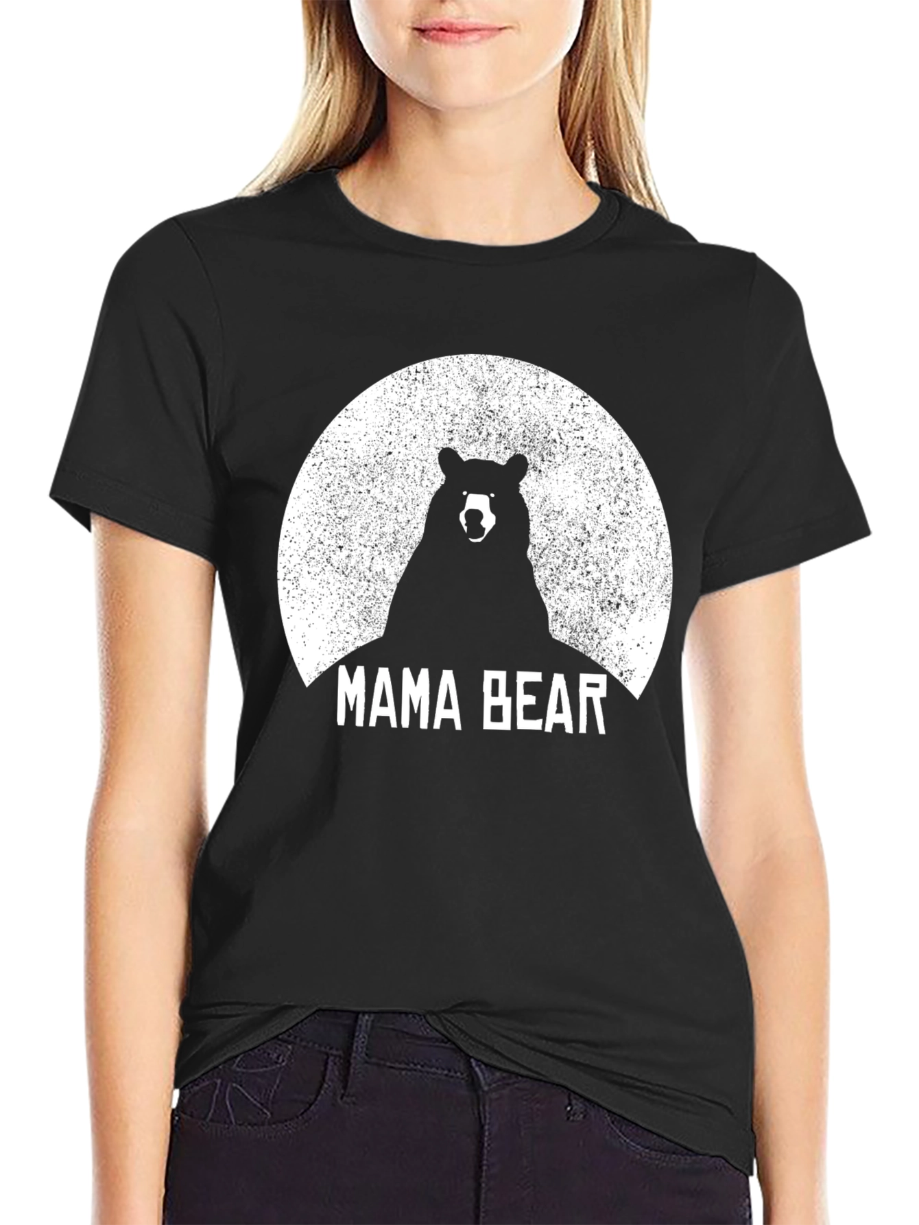 Mama Bear Graphic T-Shirt - Black
