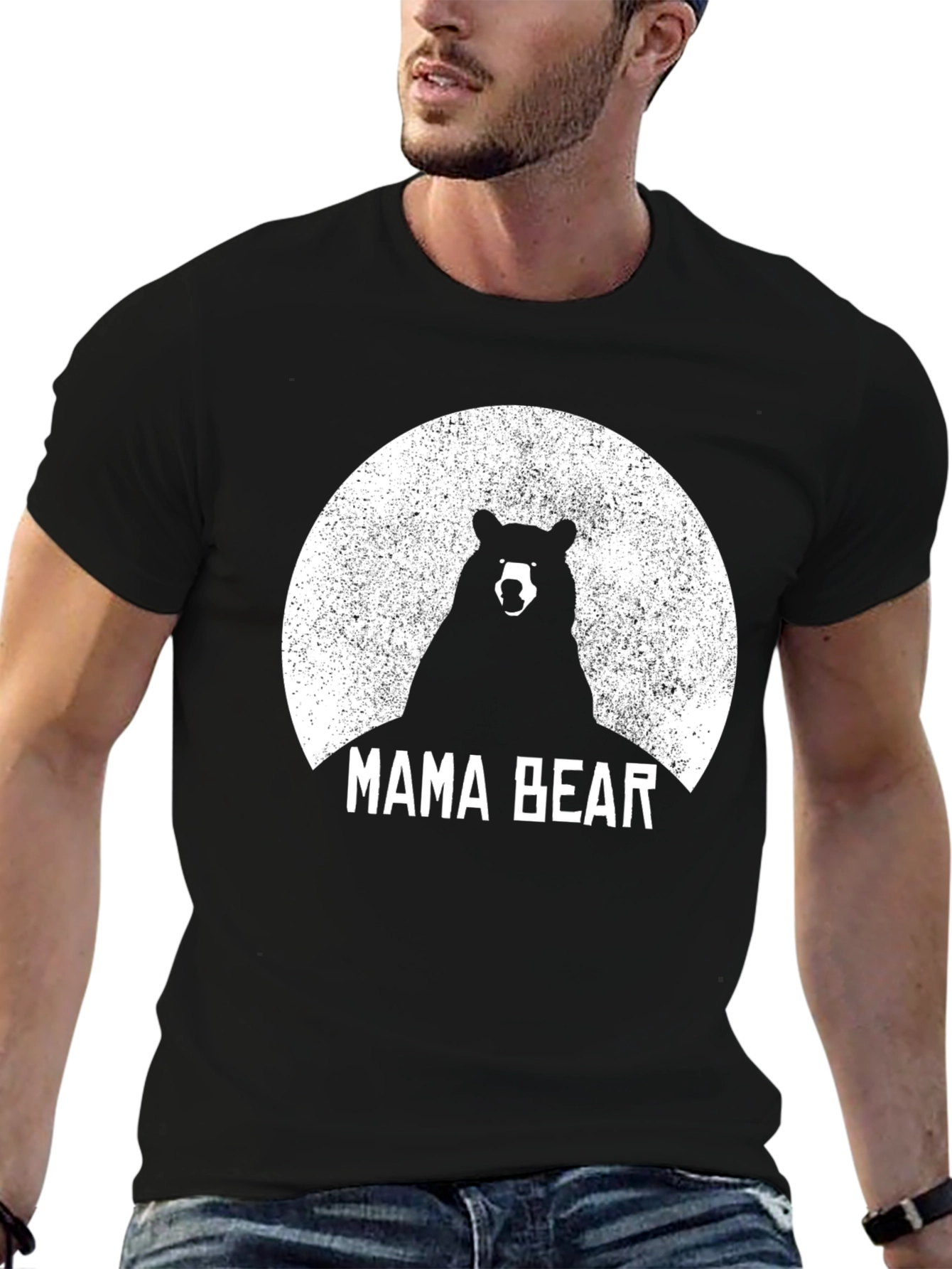 Mama Bear Graphic T-Shirt - Black