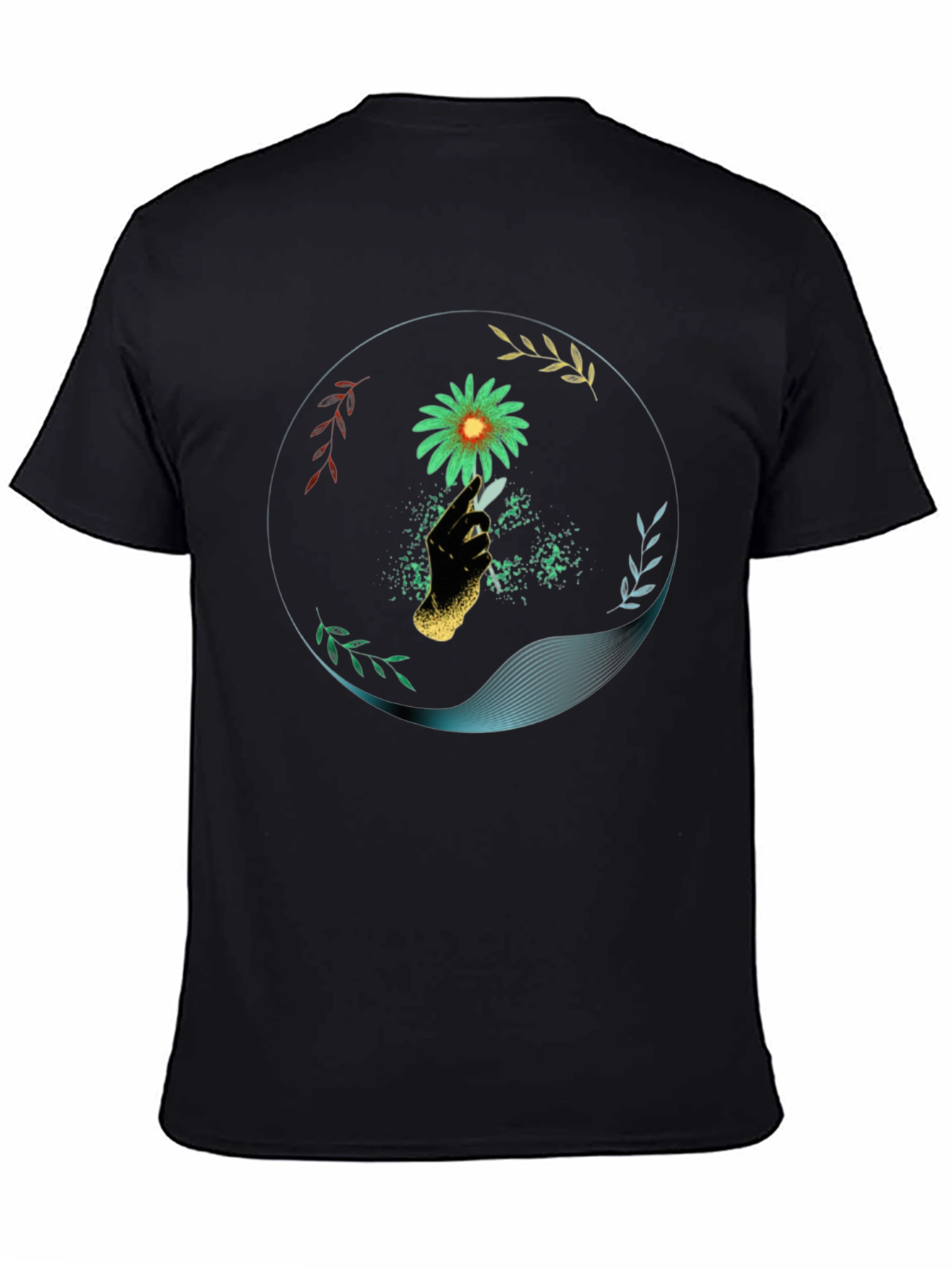 Floral Hand Graphic T-Shirt - Modern Design
