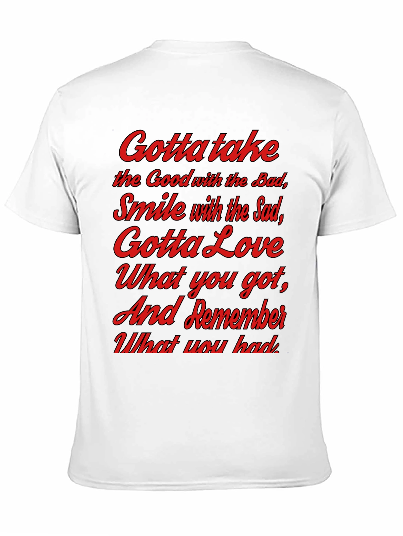 Inspirational Phrase Graphic Tee - Black