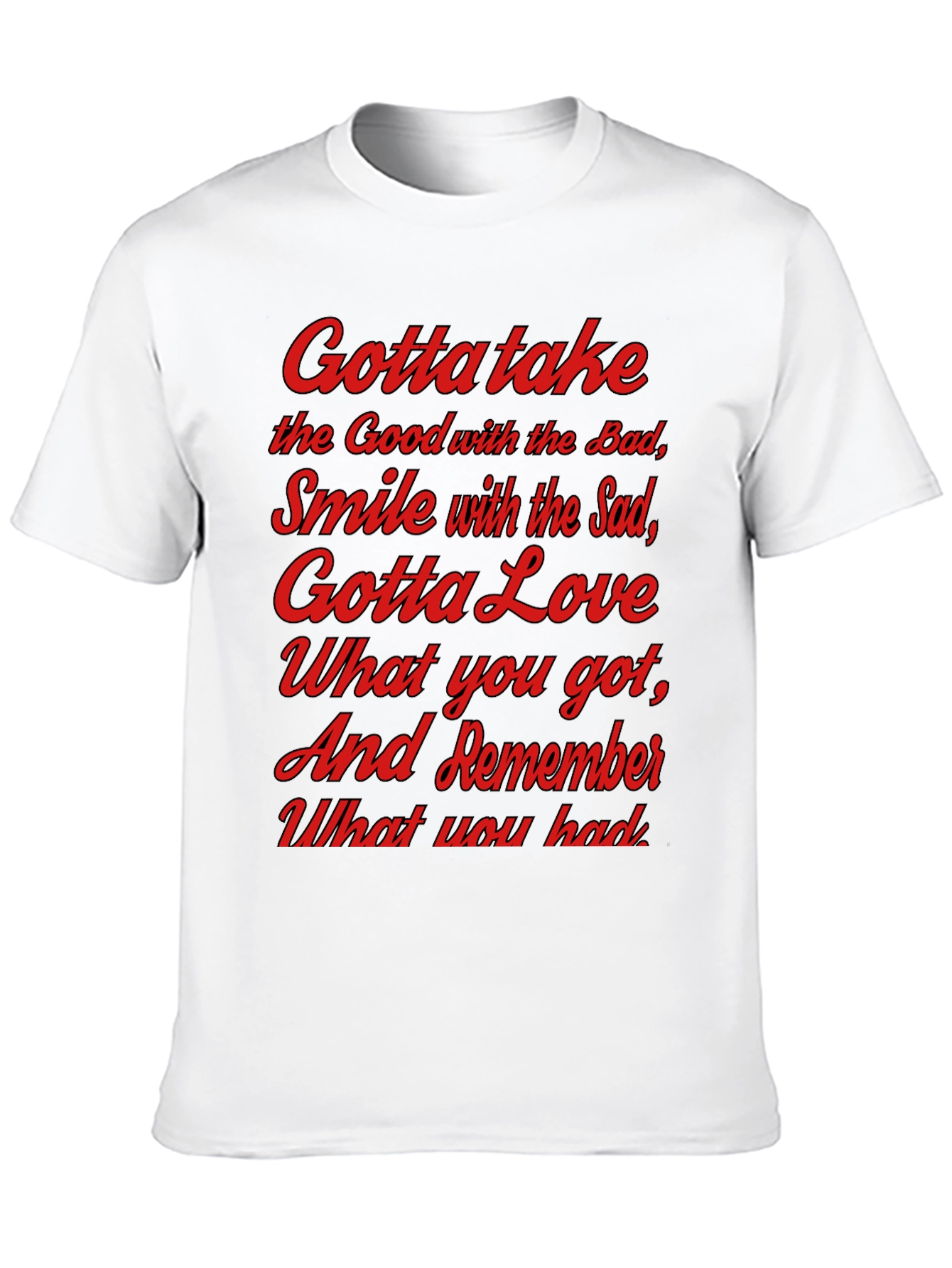 Inspirational Phrase Graphic Tee - Black