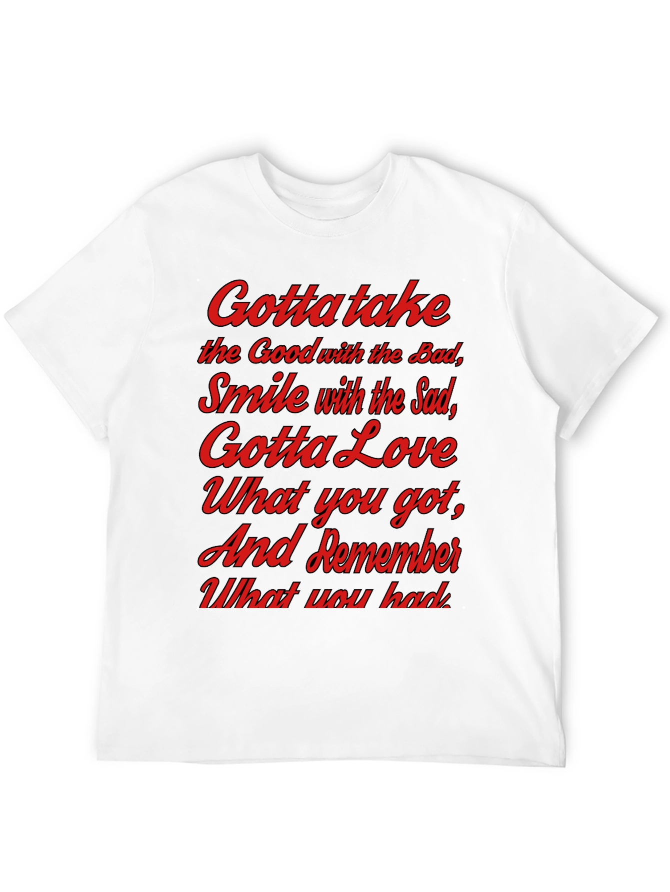Inspirational Phrase Graphic Tee - Black