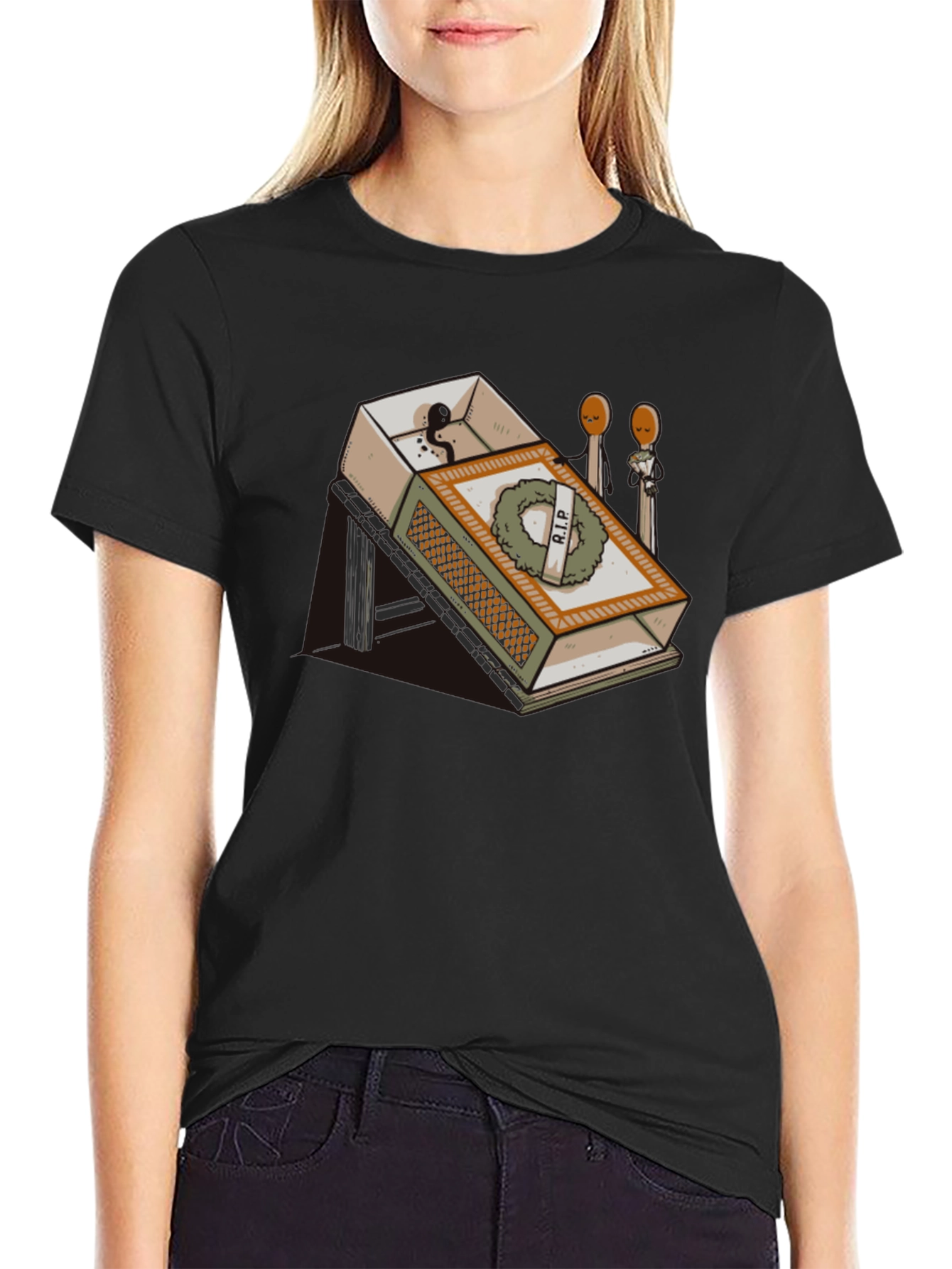RIP Matchbox Graphic Tee - Humorous Design