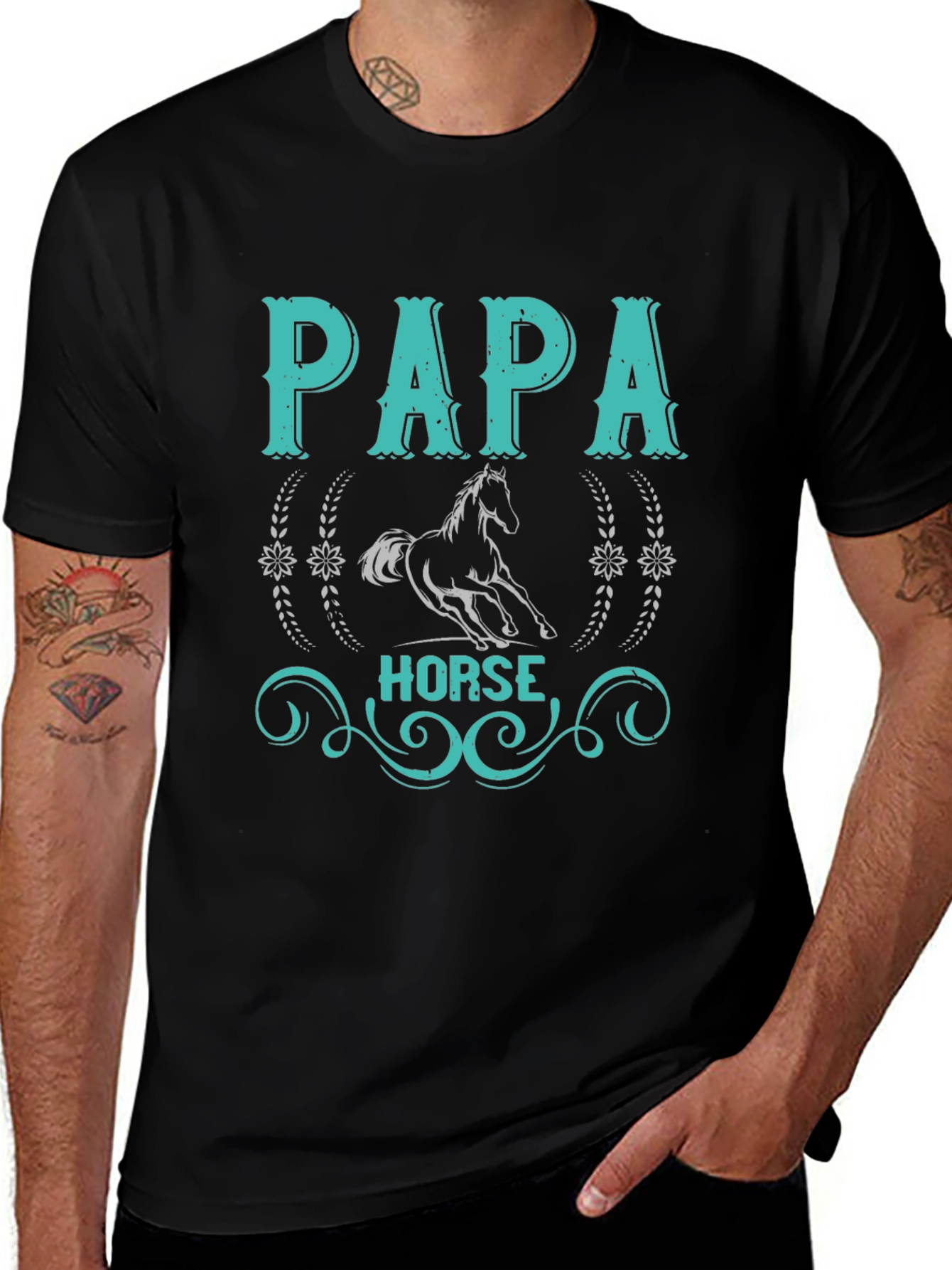 Papa Horse Graphic T-Shirt