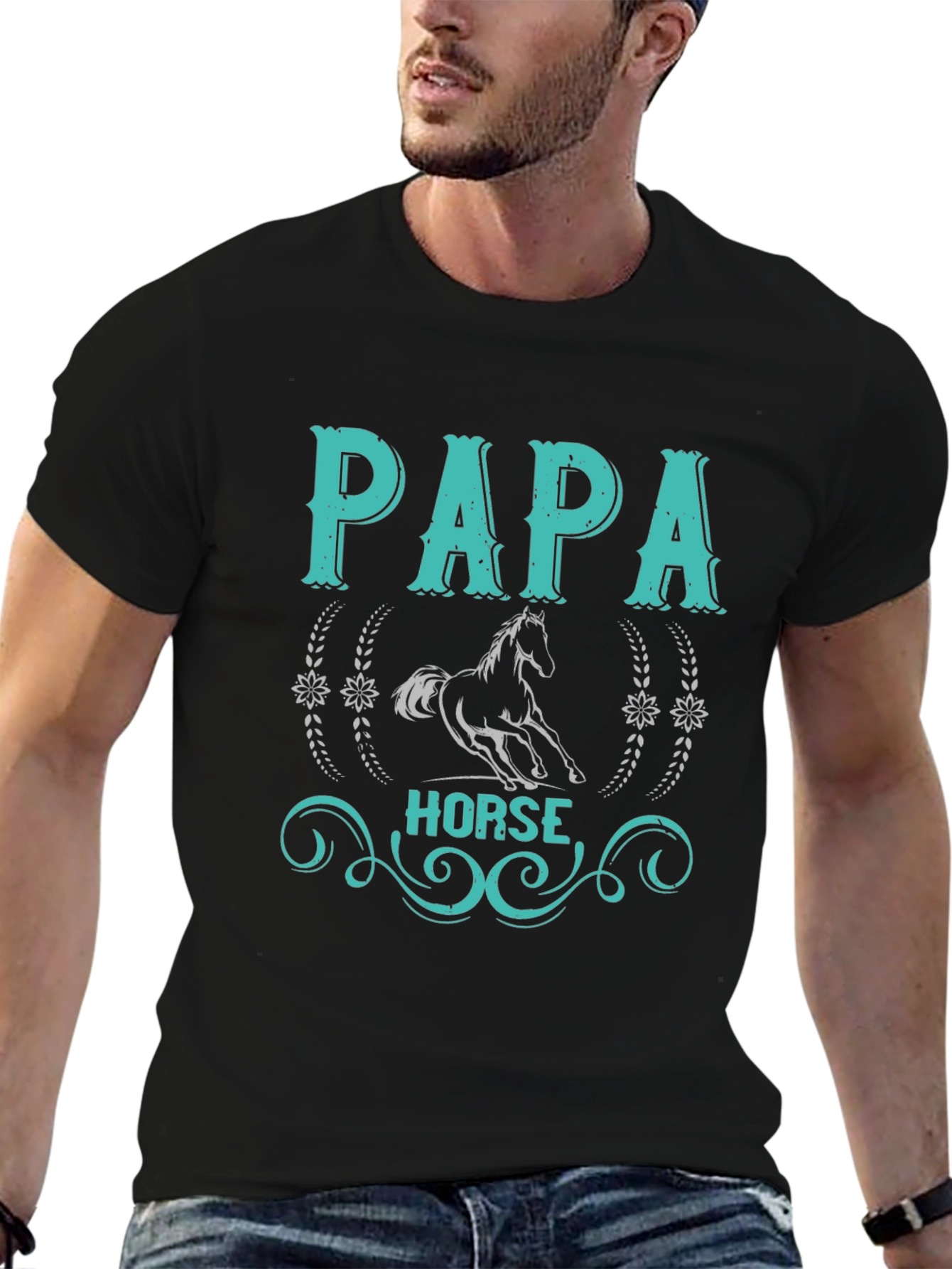 Papa Horse Graphic T-Shirt