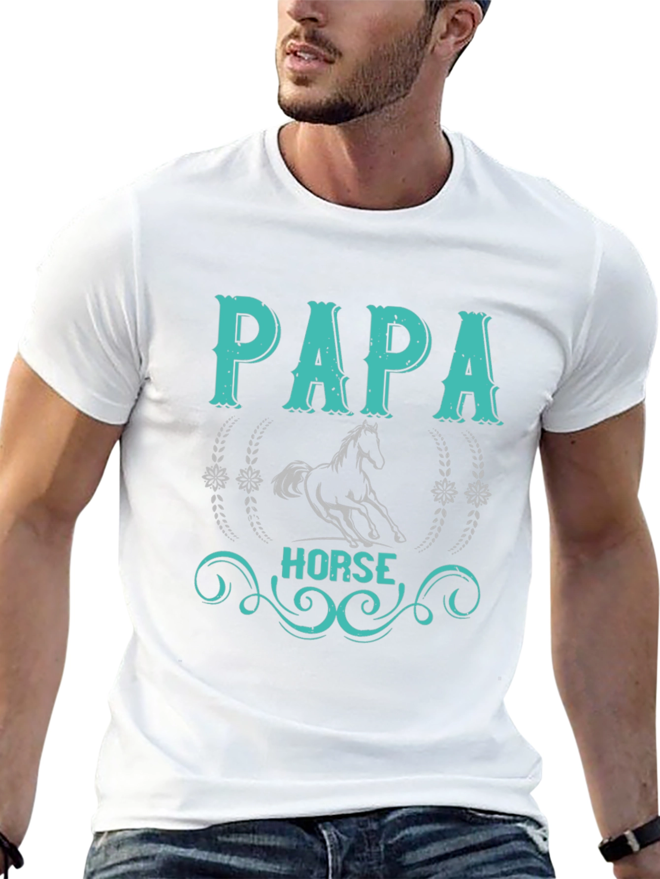 Papa Horse Graphic T-Shirt