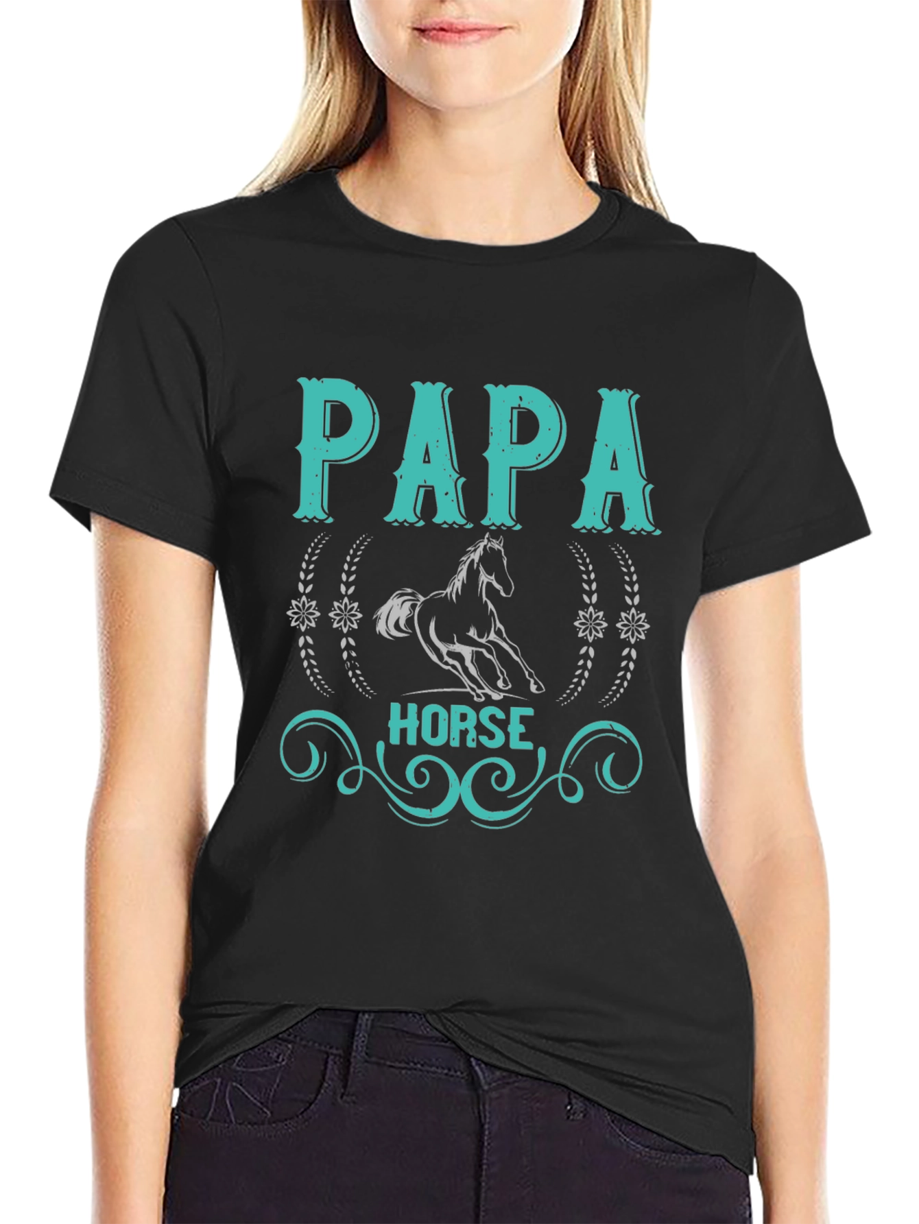 Papa Horse Graphic T-Shirt