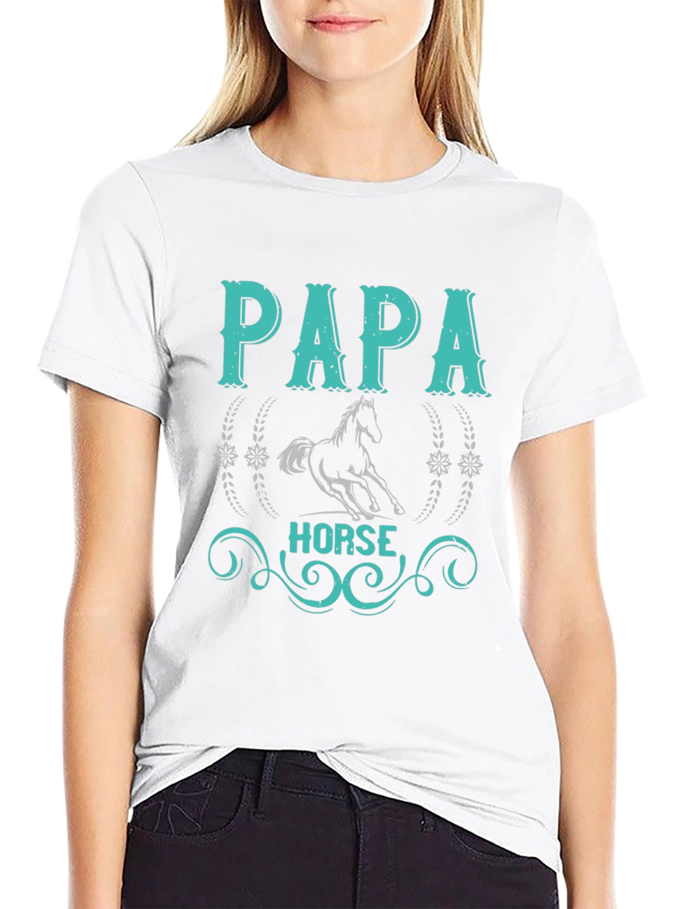 Papa Horse Graphic T-Shirt