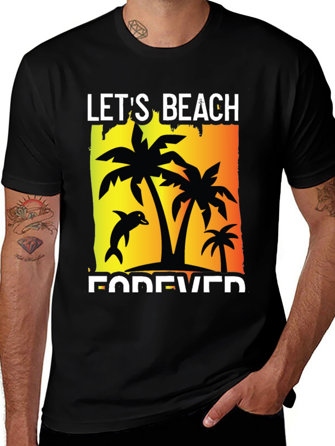 Lets Beach Forever Graphic T-Shirt