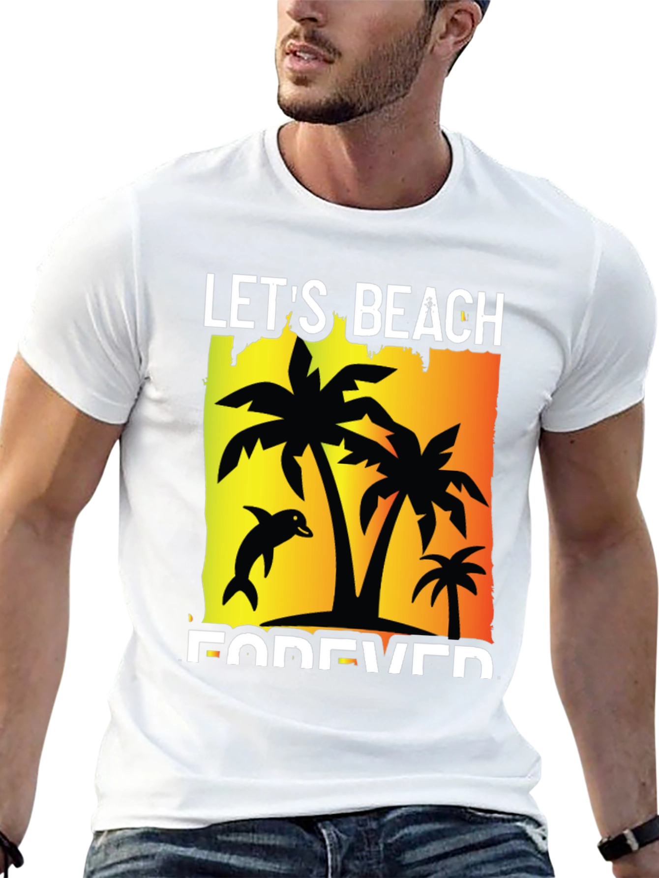 Lets Beach Forever Graphic T-Shirt