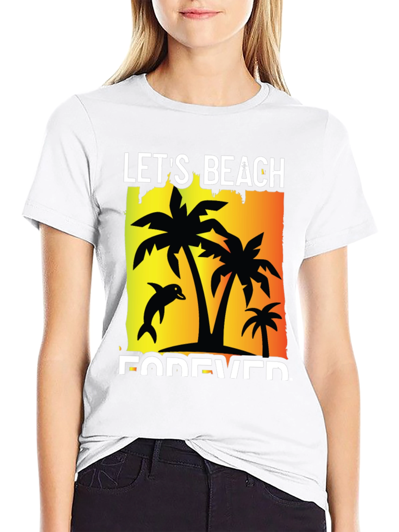 Lets Beach Forever Graphic T-Shirt