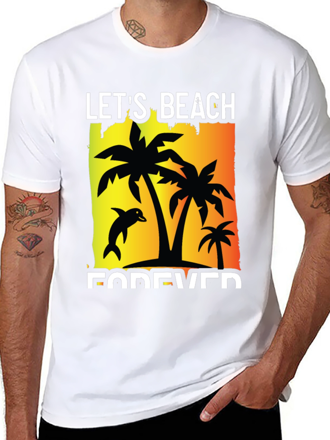 Lets Beach Forever Graphic T-Shirt