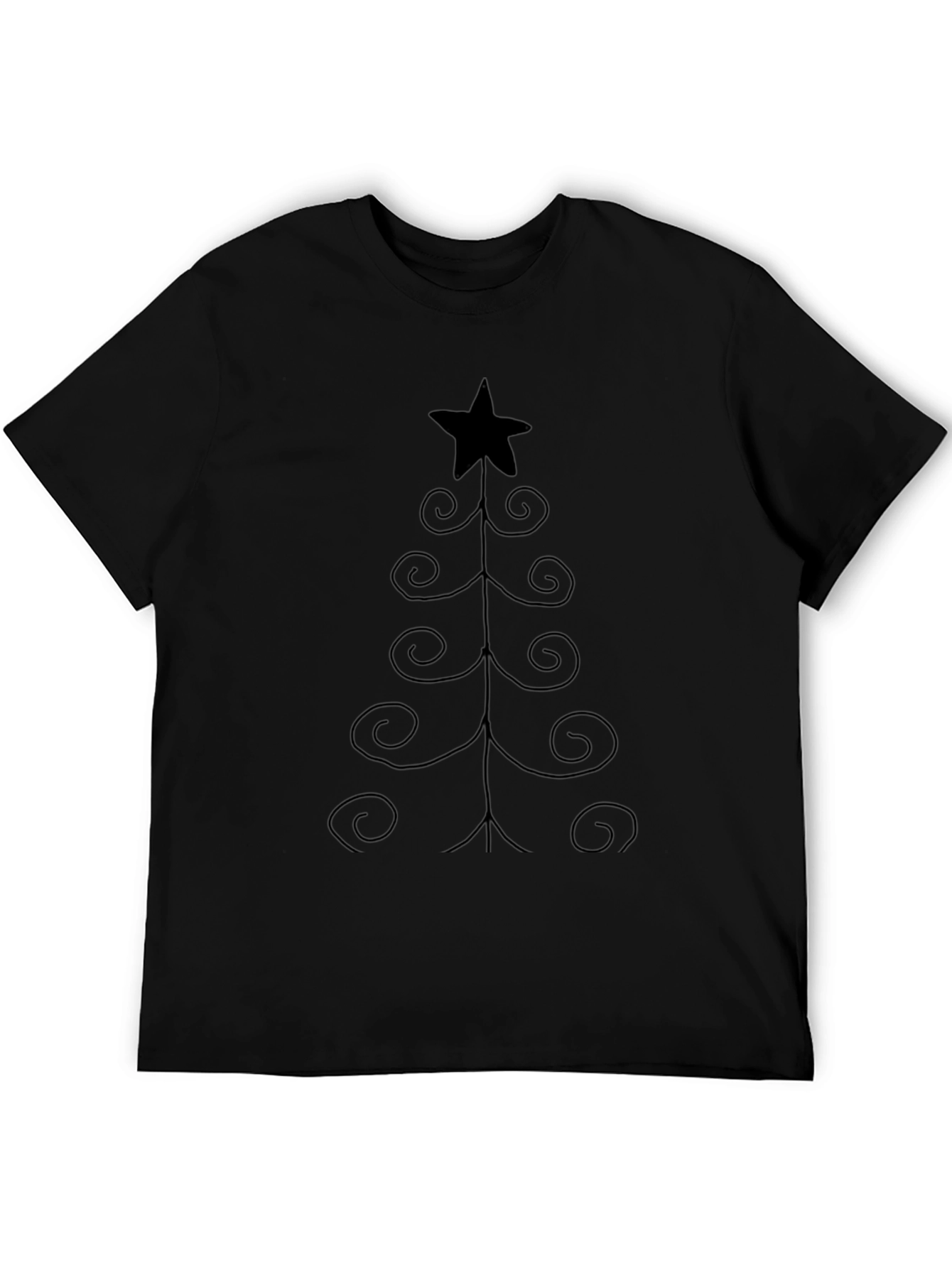 Christmas Tree Graphic Tee - Black