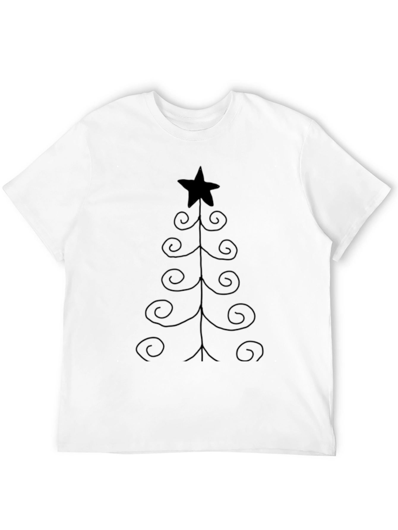 Christmas Tree Graphic Tee - Black