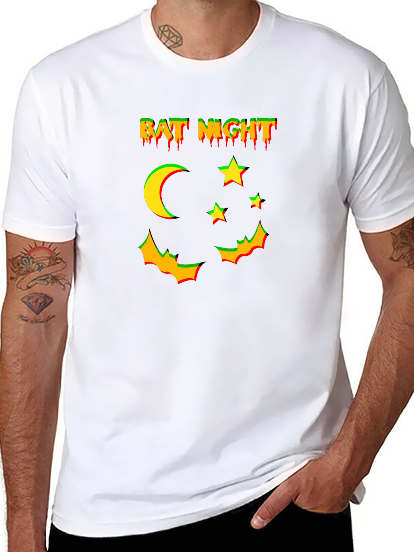 Bat Night Graphic T-Shirt