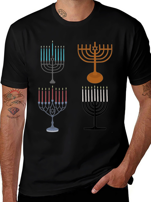 Hanukkah Menorah Graphic Tee