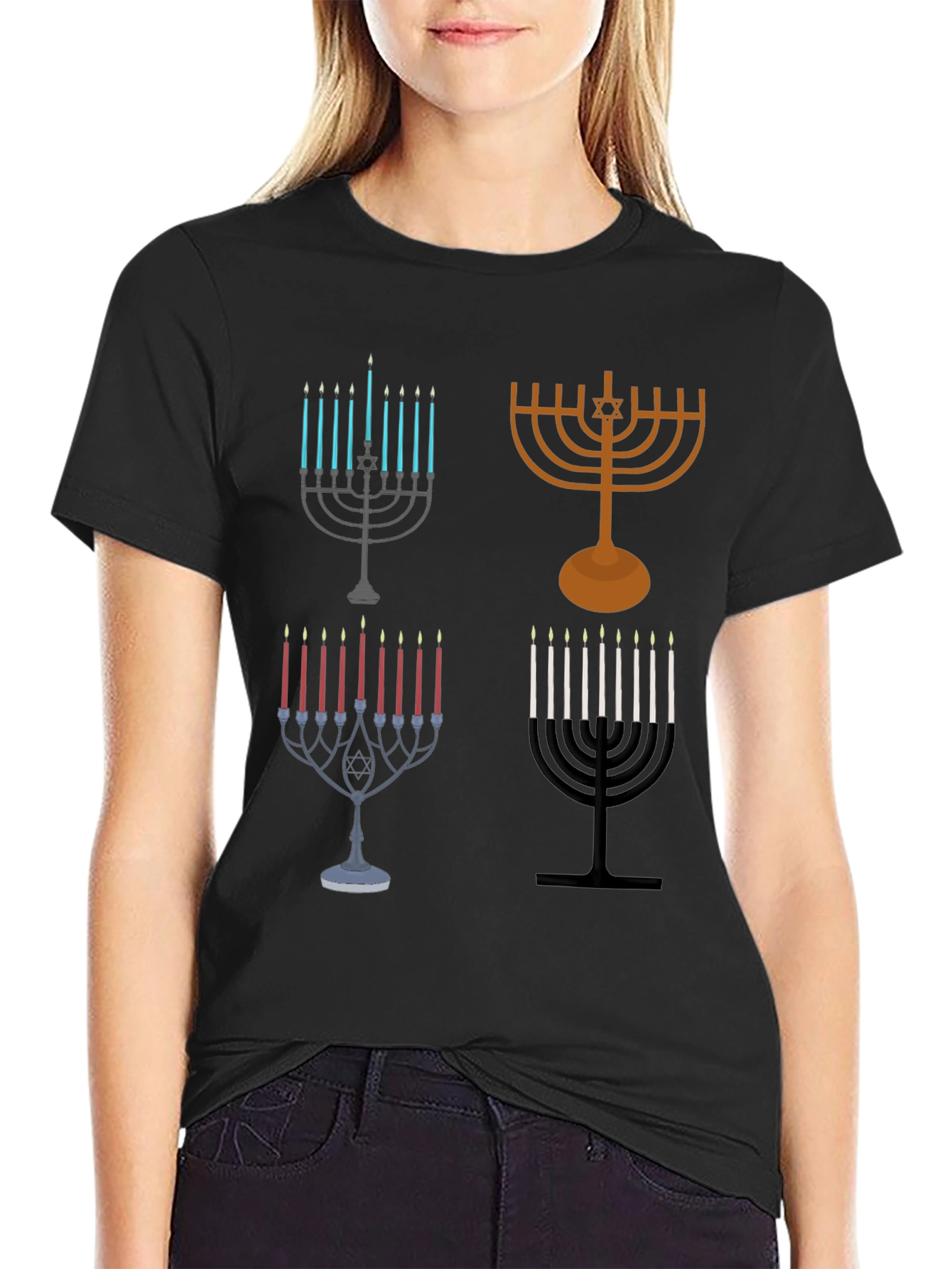 Hanukkah Menorah Graphic Tee