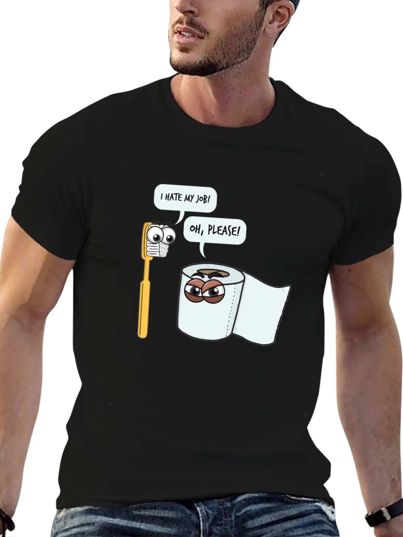 Funny Toilet Paper vs Toothbrush T-Shirt
