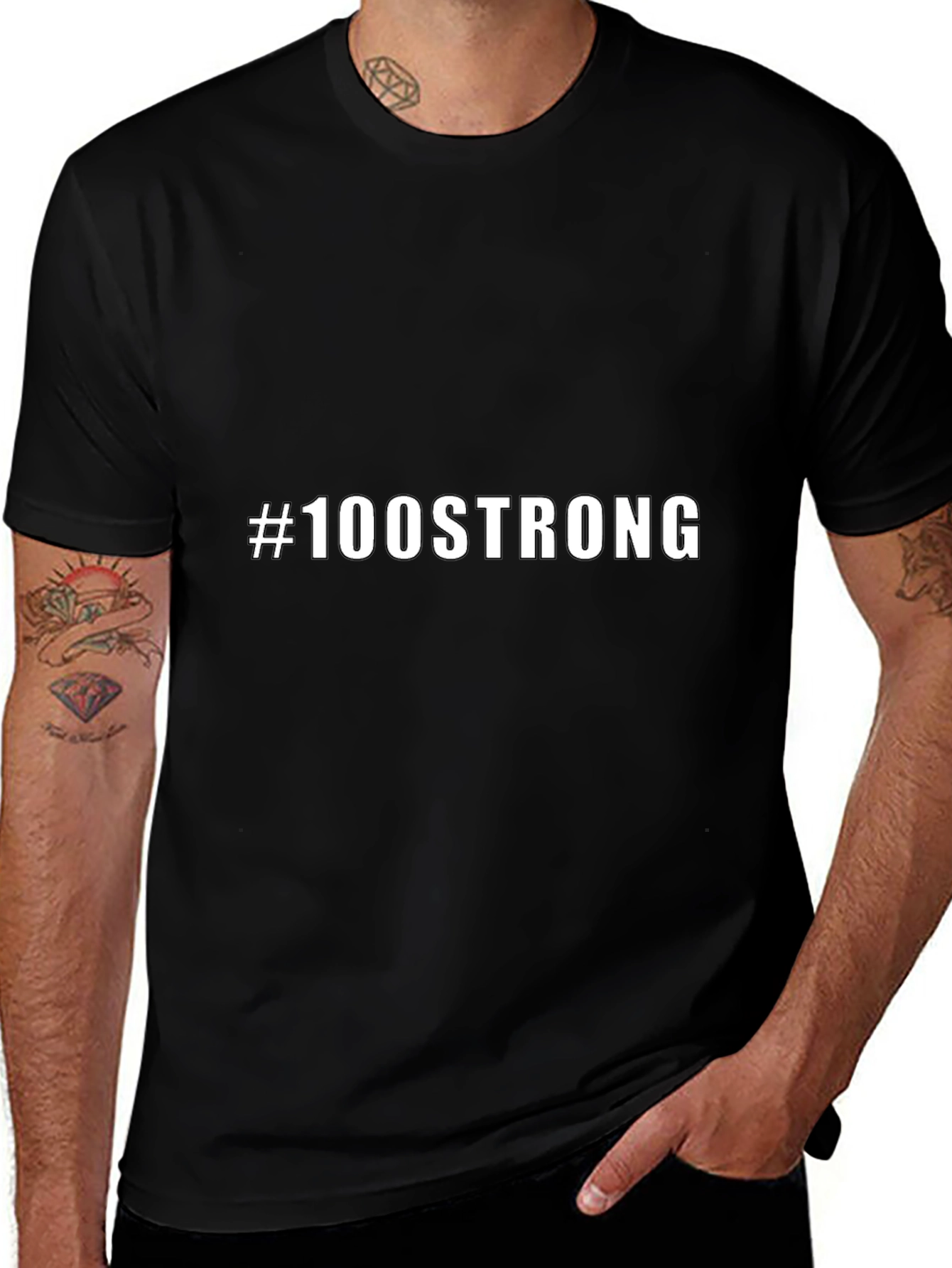 #100STRONG Graphic Tee - Bold Statement T-Shirt