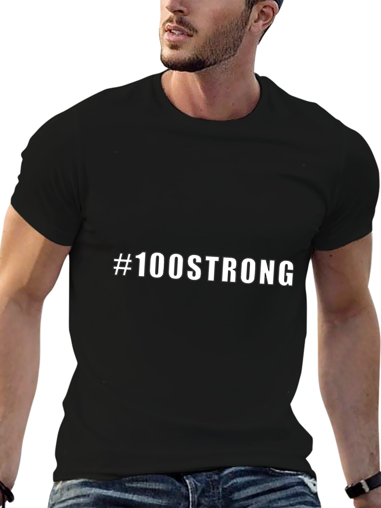 #100STRONG Graphic Tee - Bold Statement T-Shirt