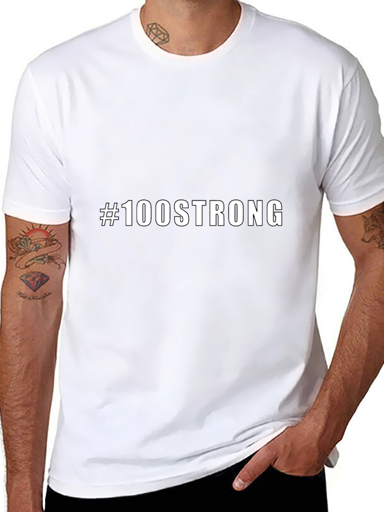 #100STRONG Graphic Tee - Bold Statement T-Shirt