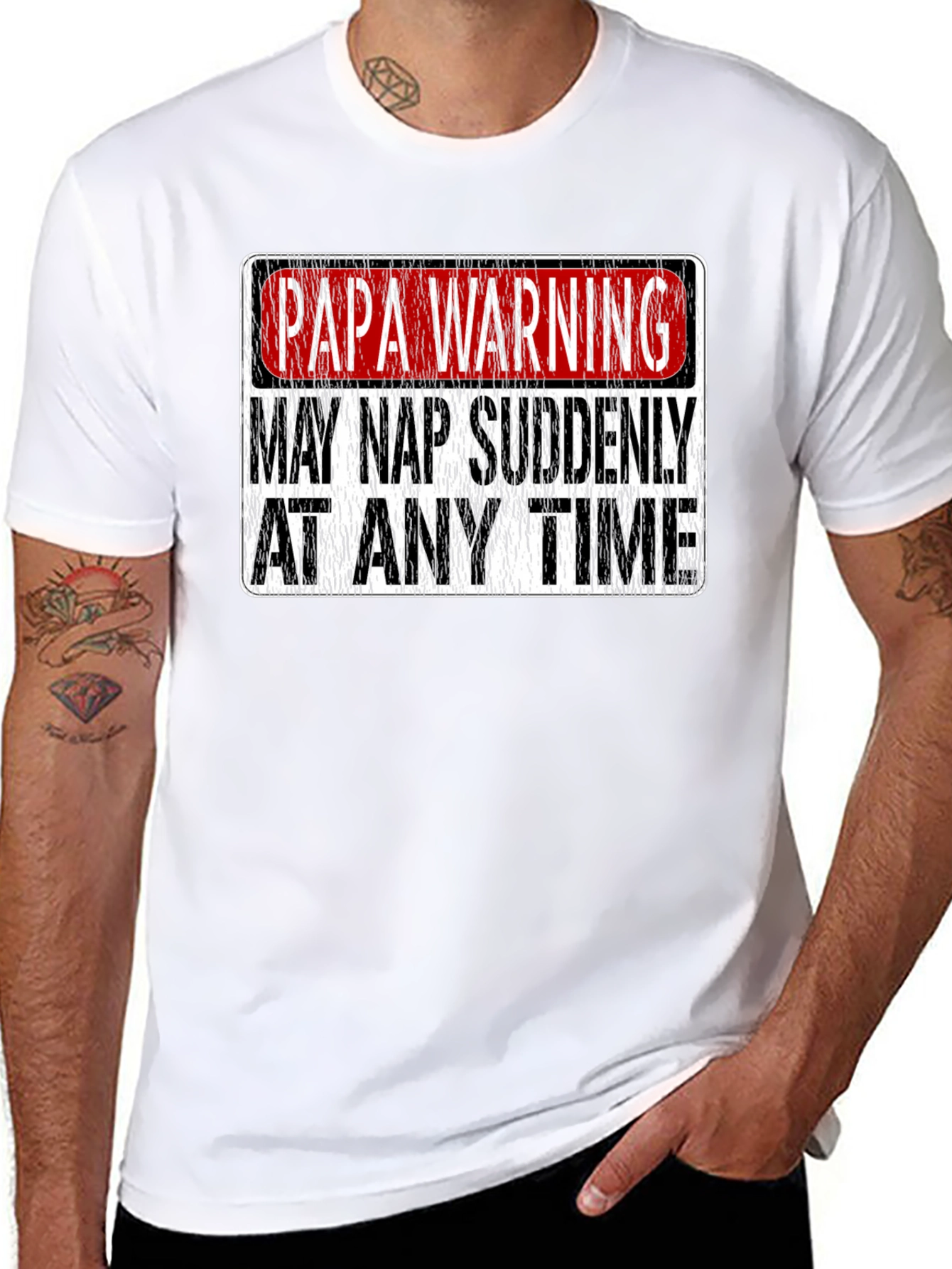 Papa Warning: May Nap Suddenly T-Shirt
