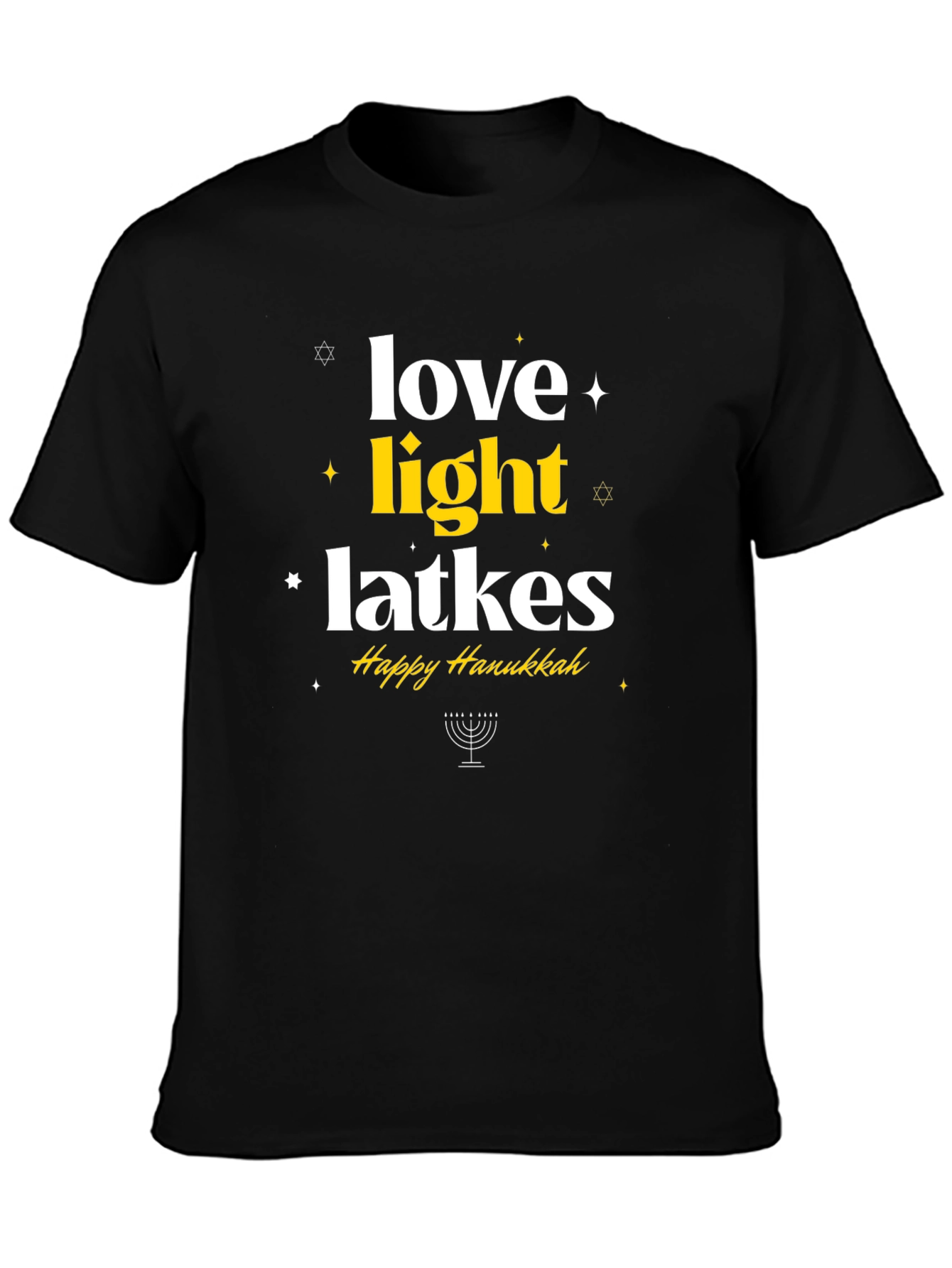 Love Light Latkes Happy Hanukkah T-Shirt