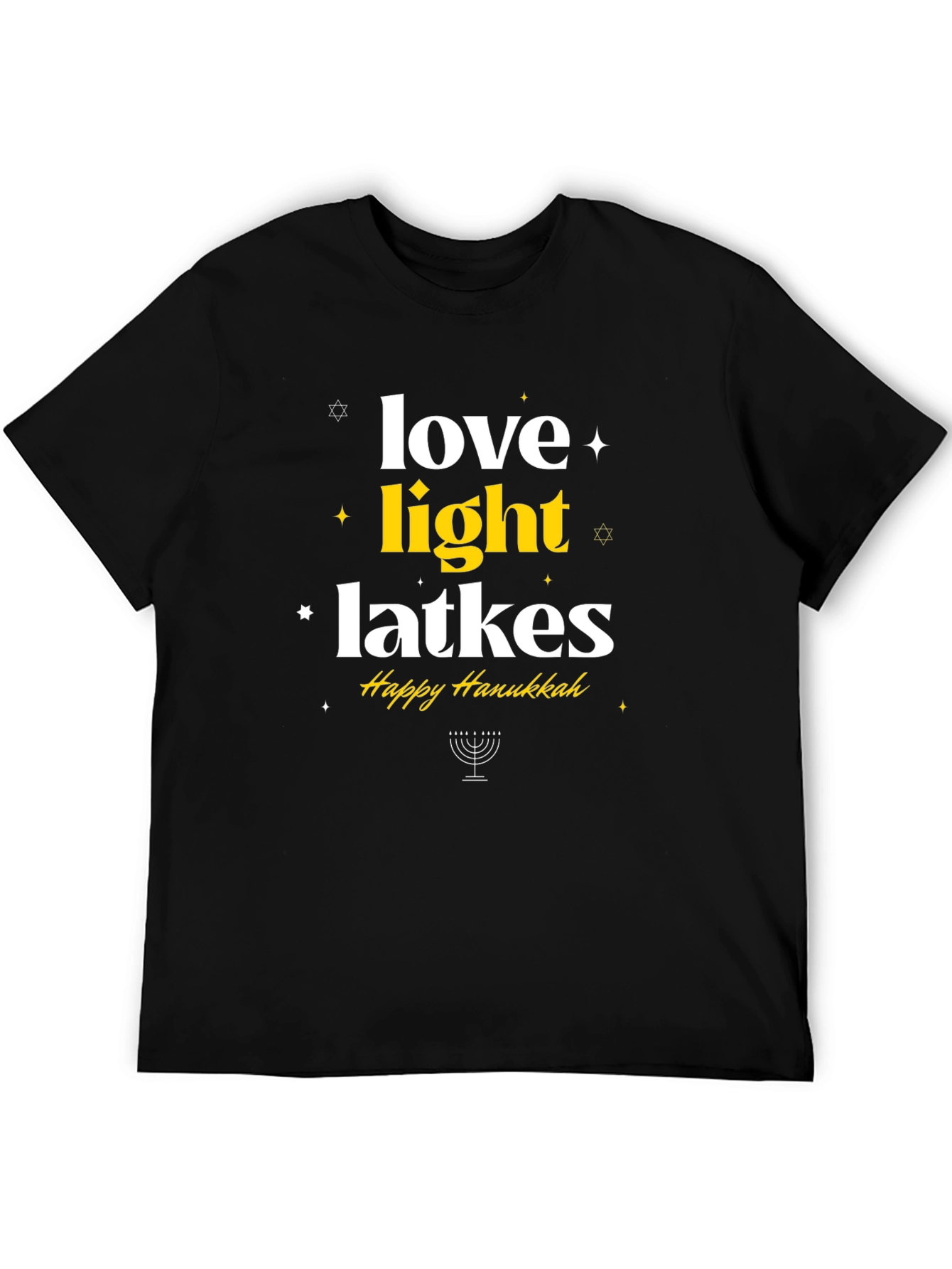 Love Light Latkes Happy Hanukkah T-Shirt