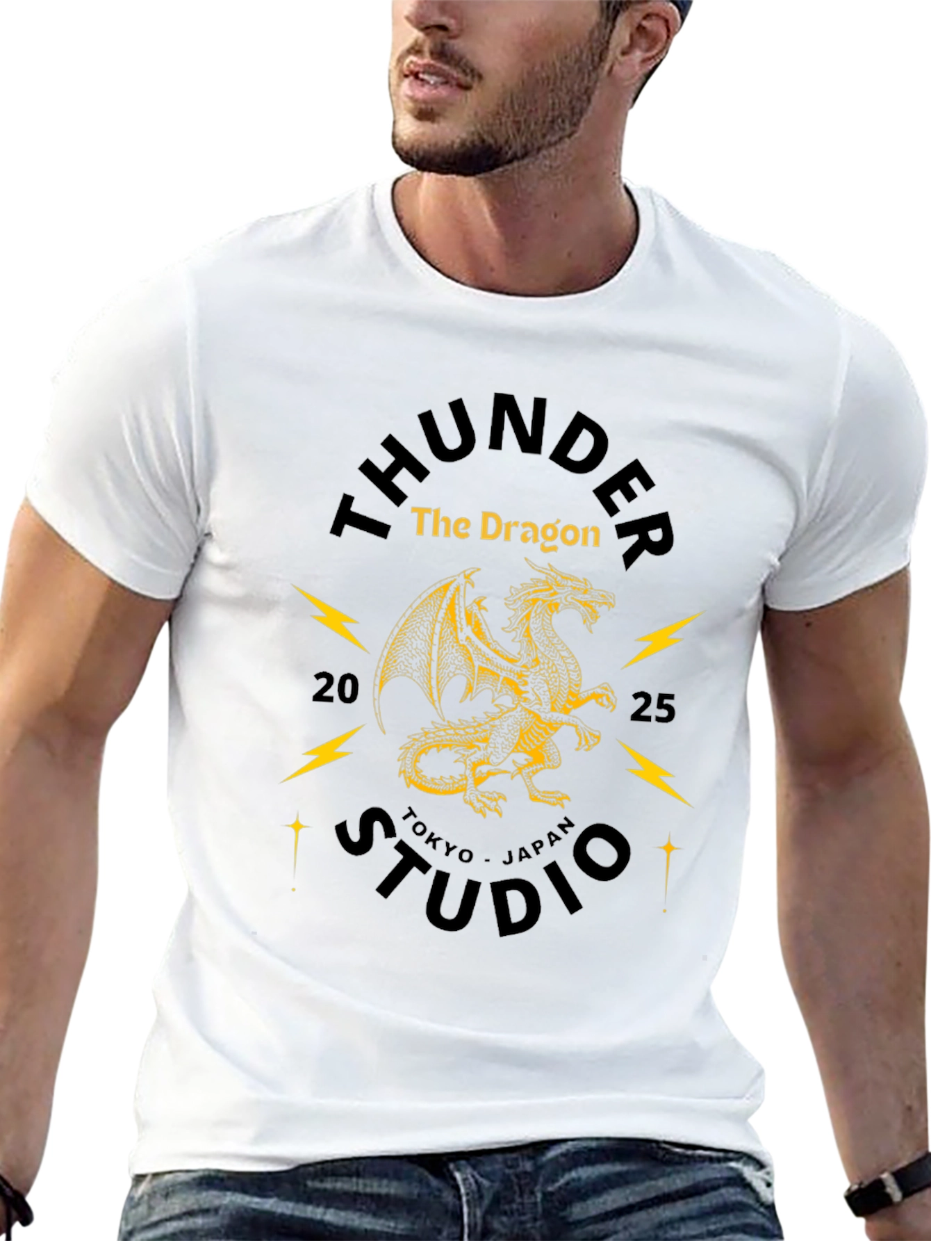 Thunder Dragon Studio Black Graphic Tee