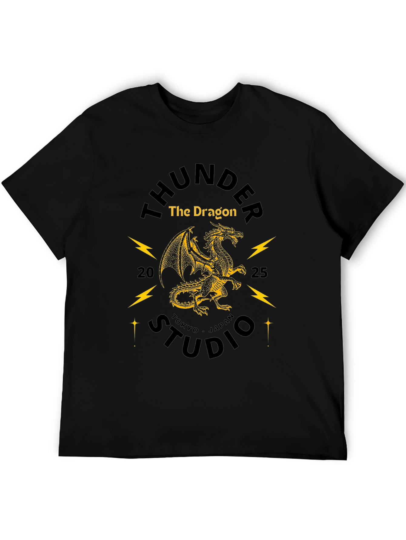 Thunder Dragon Studio Black Graphic Tee