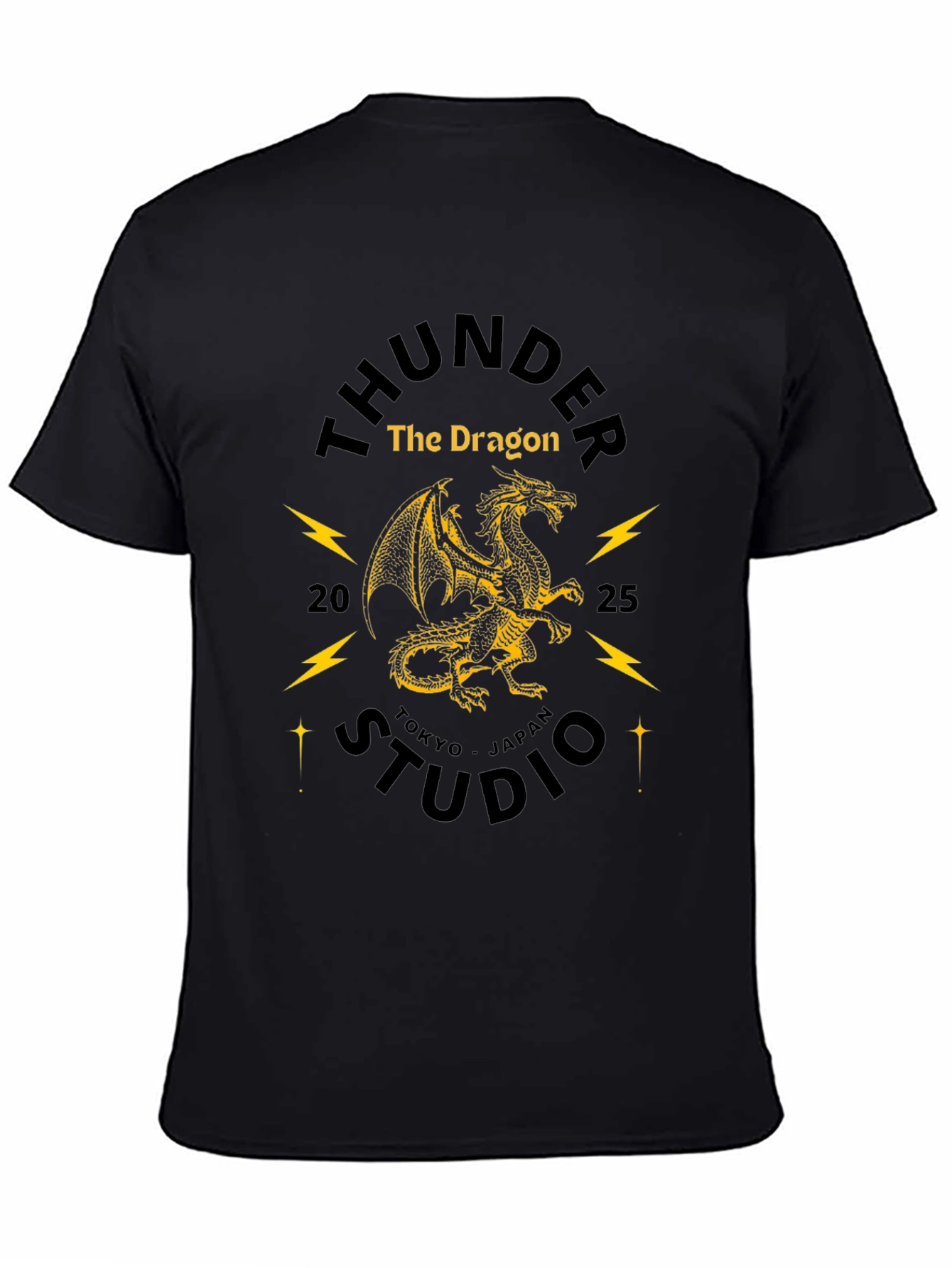 Thunder Dragon Studio Black Graphic Tee
