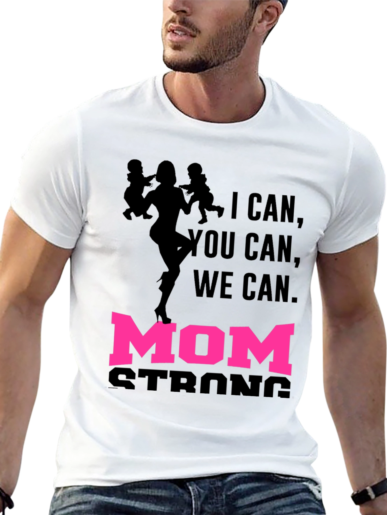 Mom Strong Graphic Tee - Black Unisex T-Shirt