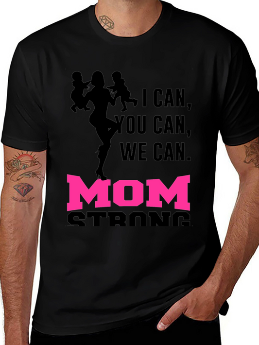 Mom Strong Graphic Tee - Black Unisex T-Shirt
