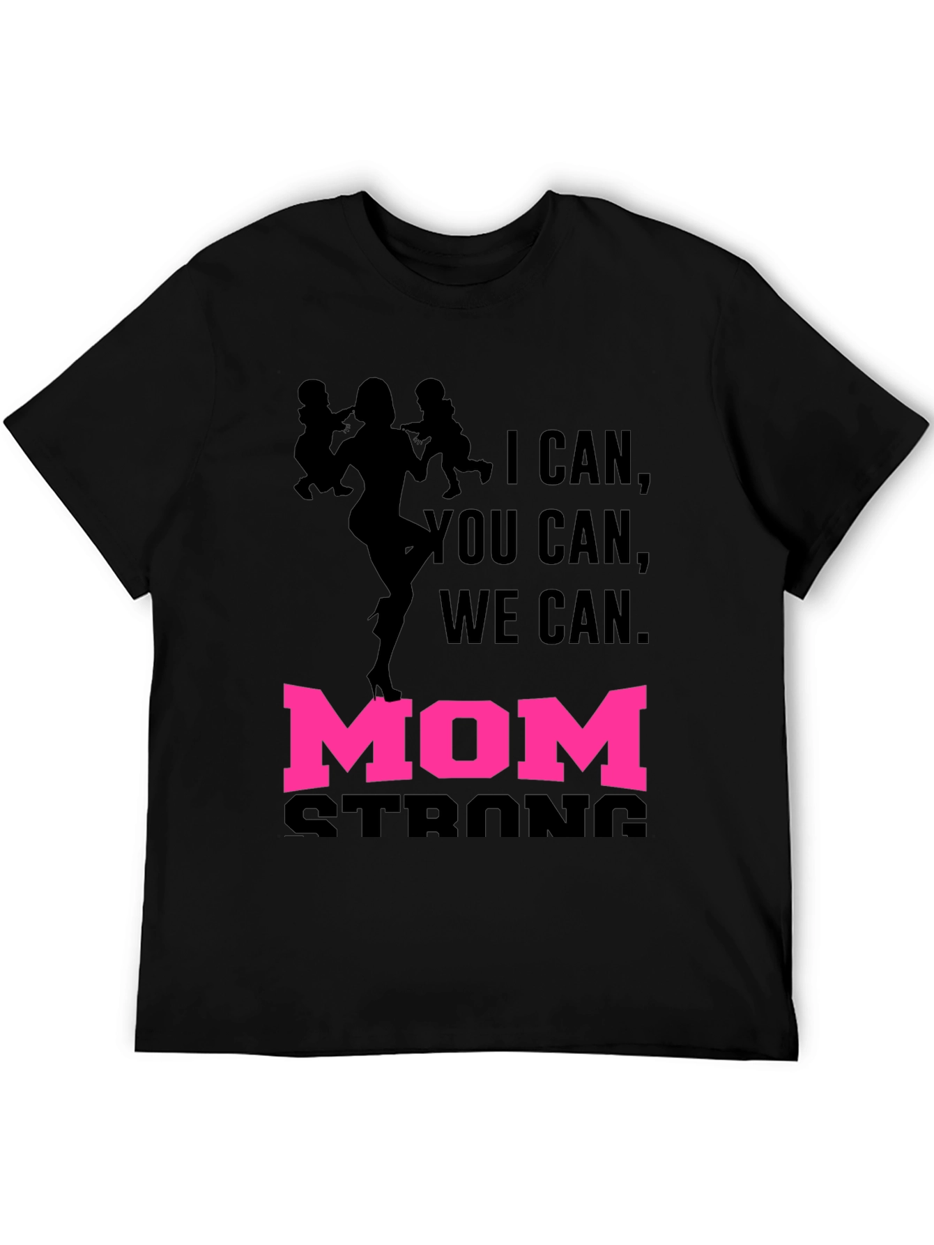 Mom Strong Graphic Tee - Black Unisex T-Shirt
