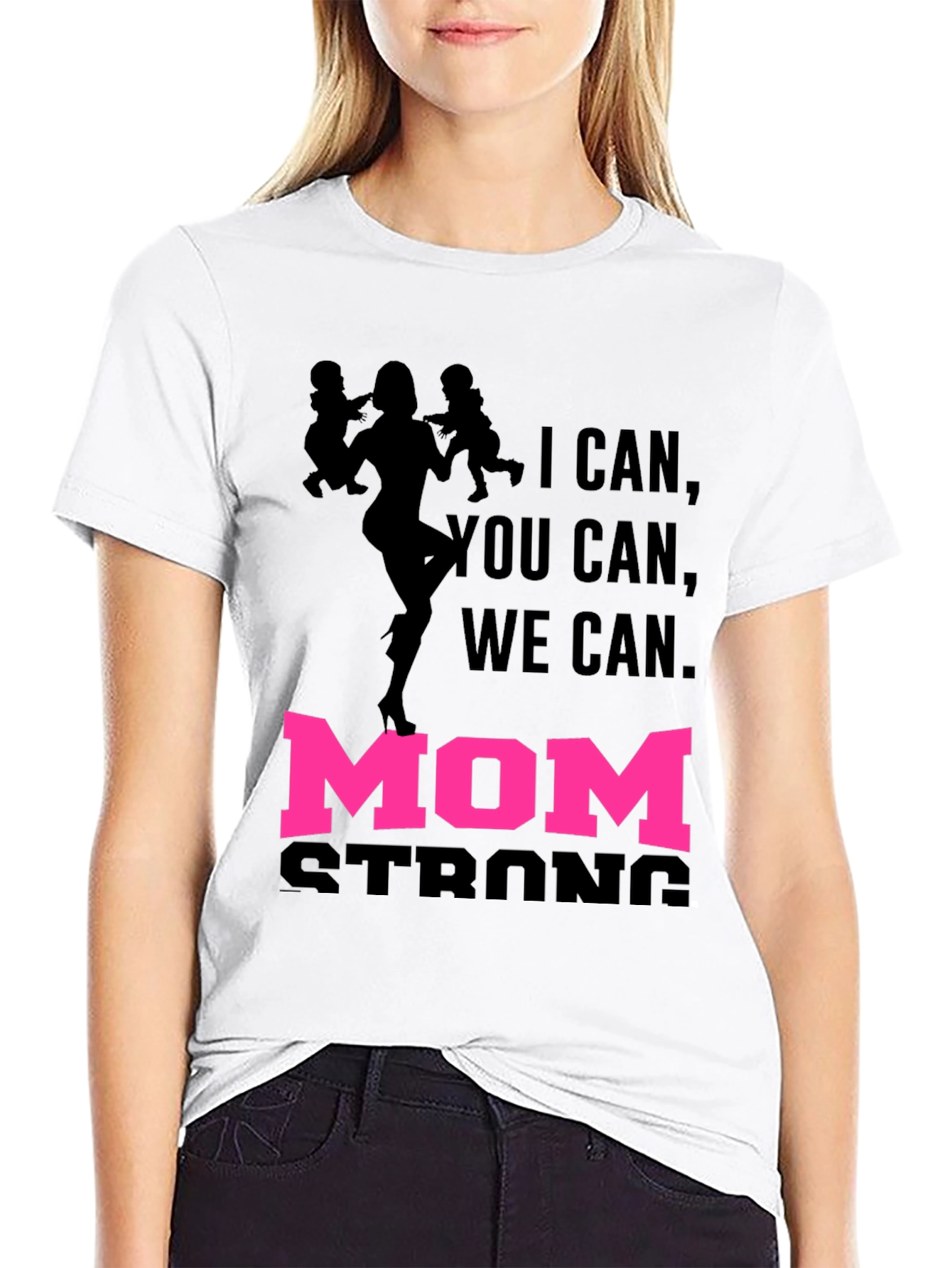 Mom Strong Graphic Tee - Black Unisex T-Shirt
